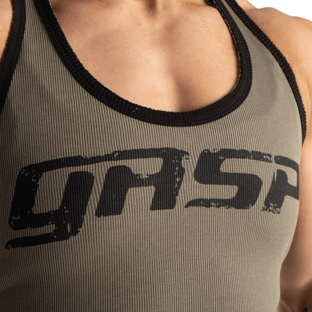 GASP Ribbed Crop T-Back